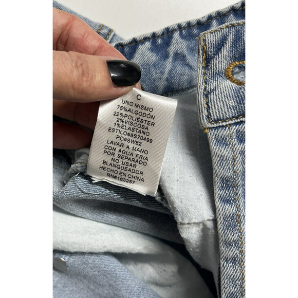 Queen Maria Asymmetric Denim Jean Skirt Size Small Raw Hem Festival Western - Picture 10 of 10